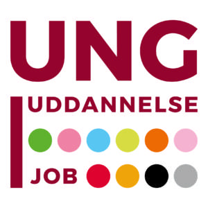 Logo for projektet Ung i uddannelse - Ung i job Logo for projektet Ung i uddannelse - Ung i job